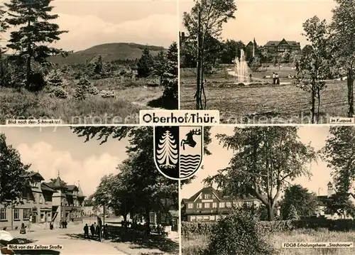 AK / Ansichtskarte Oberhof_Thueringen Schneekopf Kurpark FDGB Erholungsheim Stachanow Oberhof Thueringen