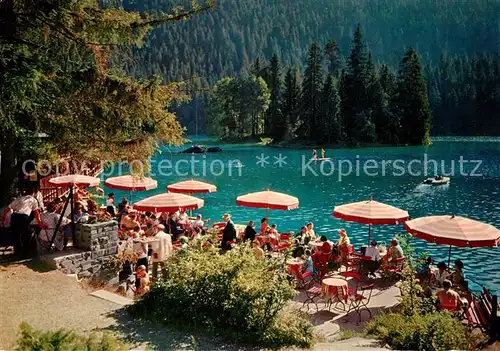 AK / Ansichtskarte Flims_Waldhaus Terrassen Restaurant Caumasee Flims Waldhaus