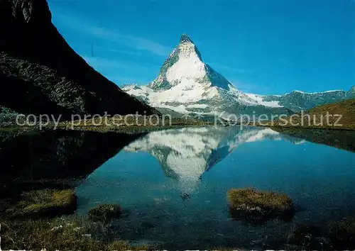 AK / Ansichtskarte Zermatt_VS Riffelsee Matterhorn Zermatt_VS