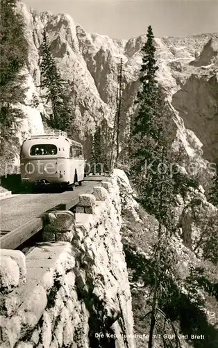 AK / Ansichtskarte Autobus_Omnibus Kehlsteinstrasse Goell Brett Autobus Omnibus