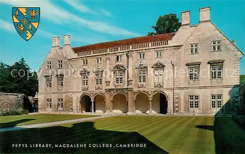 AK / Ansichtskarte Bibliothek_Library Pepys Library Magdalene College Cambridge Bibliothek Library