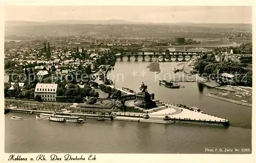 AK / Ansichtskarte Foto_Zeitz_F.G._Nr. 2285 Koblenz Deutsches Eck  Foto_Zeitz_F.G._Nr.