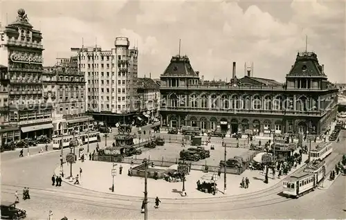 AK / Ansichtskarte Strassenbahn Bruxelles Place Rogier Gare du Nord  Strassenbahn