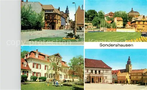 AK / Ansichtskarte Sondershausen_Thueringen Wilhelm Pieck Strasse Schloss HO Gaststaette Zum Possen Rathaus Sondershausen Thueringen