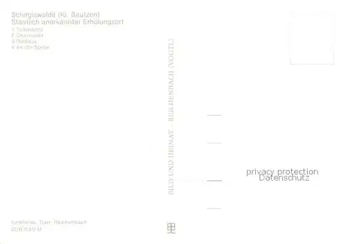 AK / Ansichtskarte Schirgiswalde Teilansicht Obermarkt Rathaus Partie an der Spree Bruecke Schirgiswalde