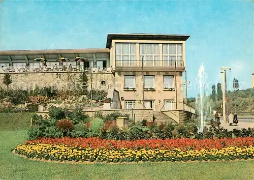 AK / Ansichtskarte Nordhausen_Thueringen HO Gaststaette Stadtterrasse Springbrunnen Nordhausen Thueringen