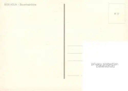 AK / Ansichtskarte Koeln_Rhein Severinsbruecke Koeln_Rhein