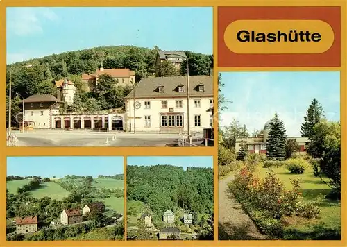 AK / Ansichtskarte Glashuette_Sachsen Blick zum Ochsenkopf Folgenhang Landschaftspanorama Priessnitztal Sternwarte Glashuette_Sachsen