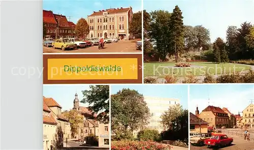 AK / Ansichtskarte Dippoldiswalde_Osterzgebirge Platz des Friedens VdN Ehrenhain Clemens Holzschuh Ingenieurschule fuer Lebensmittelindustrie Platz der Jugend Dippoldiswalde