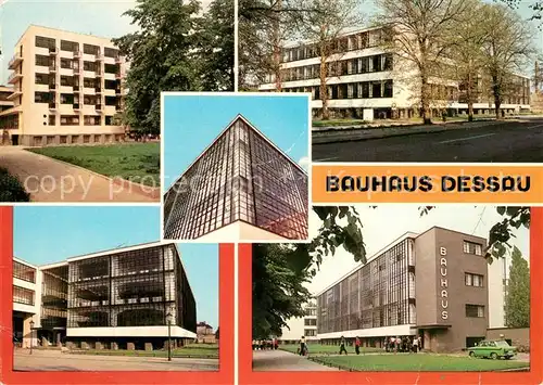 AK / Ansichtskarte Dessau Rosslau Bauhaus Atelierhaus Fachschultrakt Werkstaetten Dessau Rosslau