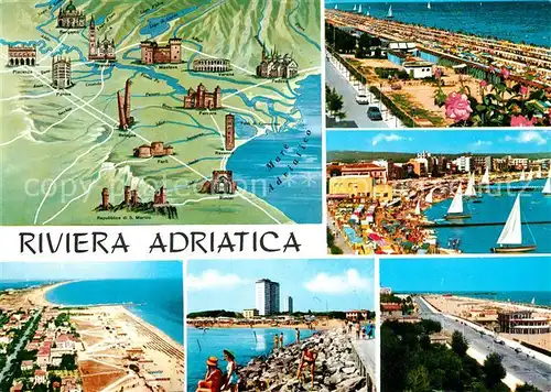 AK / Ansichtskarte Riviera_Adriatica Badeorte an der Adriakueste Sehenswuerdigkeiten der Region Riviera Adriatica