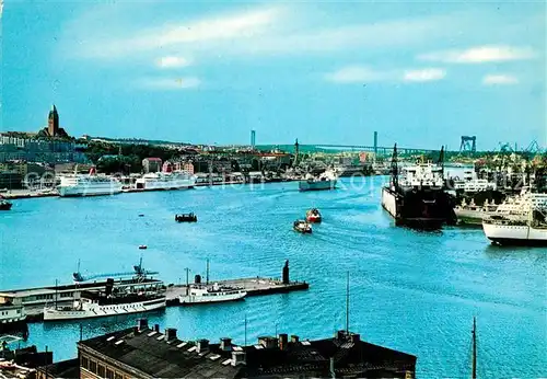 AK / Ansichtskarte Goeteborg Hamnen Hafen Hochseeschiffe Faehren Goeteborg