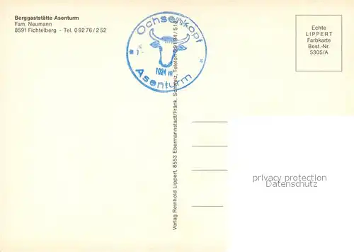 AK / Ansichtskarte Fichtelberg_Oberwiesenthal Berggaststaette Asenturm Fichtelberg