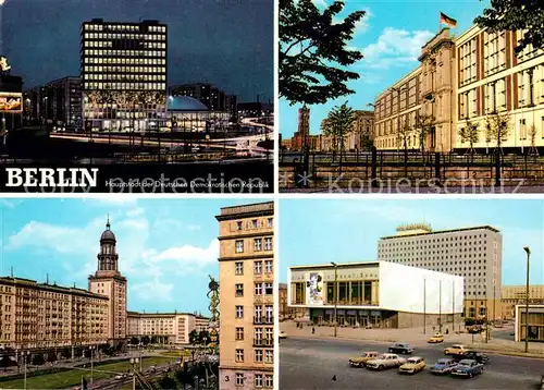 AK / Ansichtskarte Berlin Alexanderplatz Haus des Lehrers Sitzdes Staatsrates Frankfurter Tor Kino International Hotel Berolina Berlin