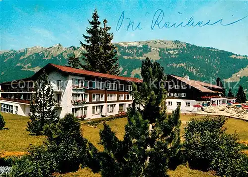 AK / Ansichtskarte Sonthofen_Oberallgaeu Sport und Kurhotel Allgaeuer Berghof mit Alpe Eck Sonthofen Oberallgaeu
