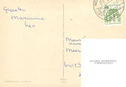 AK / Ansichtskarte Neckarsteinach Partie am Neckar Neckarsteinach