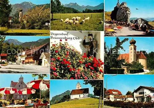 AK / Ansichtskarte Degerndorf Brannenburg Orts und Teilansichten Kirchen 