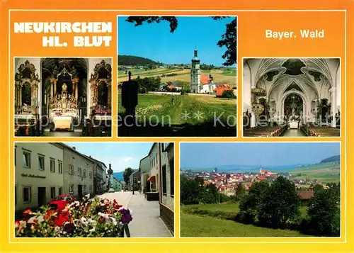 AK / Ansichtskarte Neukirchen_Heilig_Blut Kirche Inneres Strassenpartie Panorama Neukirchen_Heilig_Blut