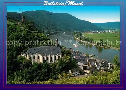 AK / Ansichtskarte Beilstein_Mosel Karmelitenkloster und Burg Metternich mit Campingplatz Happy Holiday Beilstein_Mosel