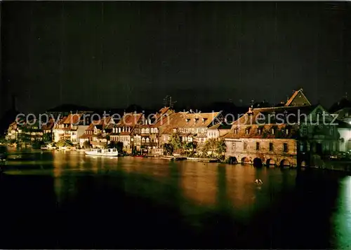 AK / Ansichtskarte Bamberg Klein Venedig bei Nacht Bamberg