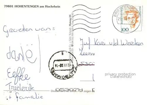 AK / Ansichtskarte Hohentengen_Hochrhein Kirche Panorama Schwimmbad Hohentengen Hochrhein