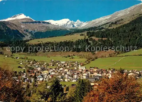 AK / Ansichtskarte Flims_Dorf mit Foppa Piz Grisch und Tschingelhoerner Flims_Dorf