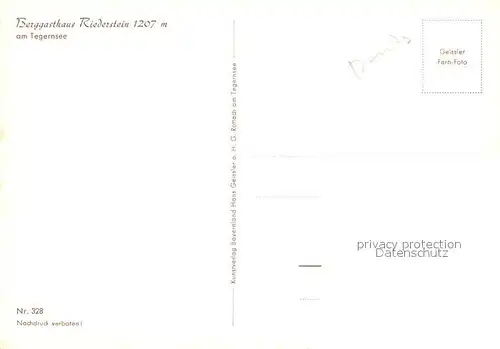 AK / Ansichtskarte Tegernsee Berggasthaus Riederstein Tegernsee