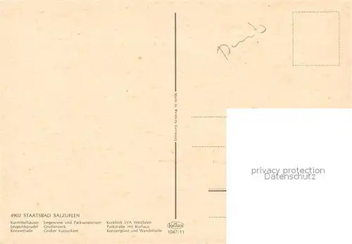 AK / Ansichtskarte Bad_Salzuflen Staatsbad Teilansichten Bad_Salzuflen