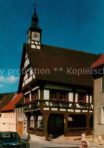 AK / Ansichtskarte Muehlheim_Donau Rathaus mit offener Saeulenhalle Muehlheim Donau