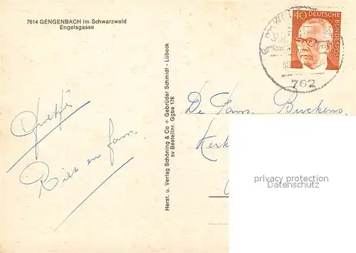 AK / Ansichtskarte Gengenbach Engelsgasse Gengenbach