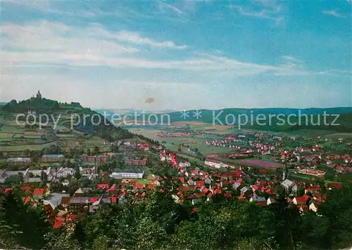 AK / Ansichtskarte Niedermarsberg mit Obermarsberg Panorama Niedermarsberg