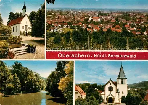 AK / Ansichtskarte Oberachern Kirchen Panorama  Oberachern