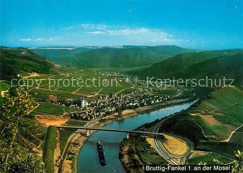 AK / Ansichtskarte Bruttig Fankel Moselpartie Fliegeraufnahme Bruttig Fankel