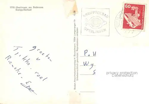 AK / Ansichtskarte ueberlingen_Bodensee Kirche Landungsplatz der Faehren Promenade ueberlingen Bodensee