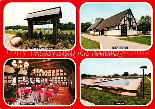 AK / Ansichtskarte Leeden Truma Park Symbol Feuchthaus Restaurant Freibad Leeden