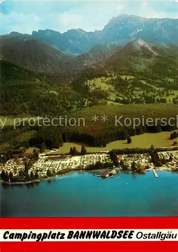 AK / Ansichtskarte Schwangau Campingplatz Bannwaldsee Fliegeraufnahme Schwangau