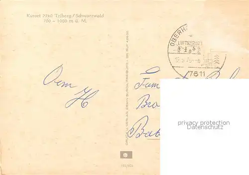 AK / Ansichtskarte Triberg_Schwarzwald Fliegeraufnahme Triberg Schwarzwald