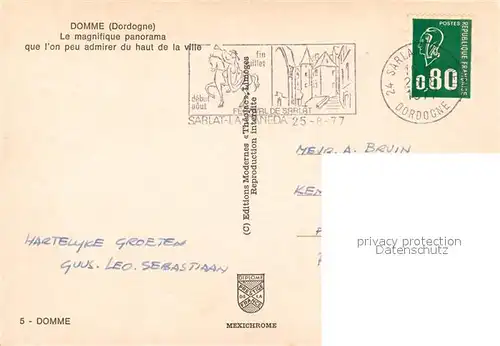 AK / Ansichtskarte Domme Panorama Domme