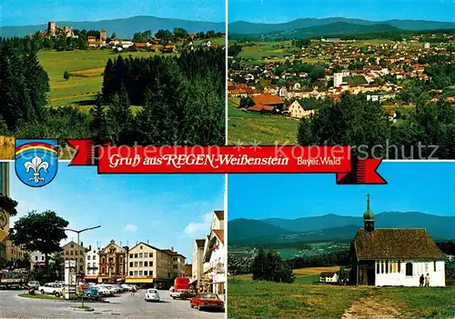 AK / Ansichtskarte Weissenstein_Regen Teilansicht Panorama Stadtplatz Kapelle Weissenstein_Regen