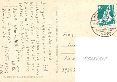 AK / Ansichtskarte Bad_Liebenzell Kursanatorium Bad_Liebenzell