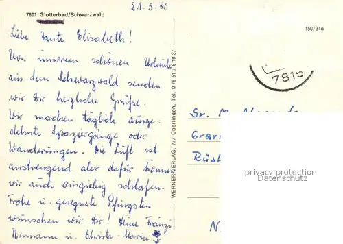 AK / Ansichtskarte Glottertal Glotterbad Glottertal