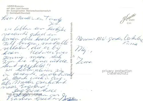 AK / Ansichtskarte Eberstadt_Darmstadt Vater Brunnen Land Kanaan Eberstadt_Darmstadt