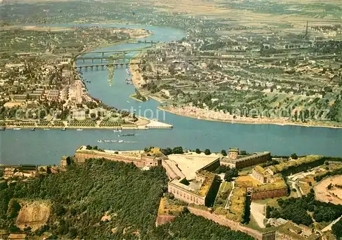 AK / Ansichtskarte Koblenz_Rhein Fliegeraufnahme Koblenz_Rhein