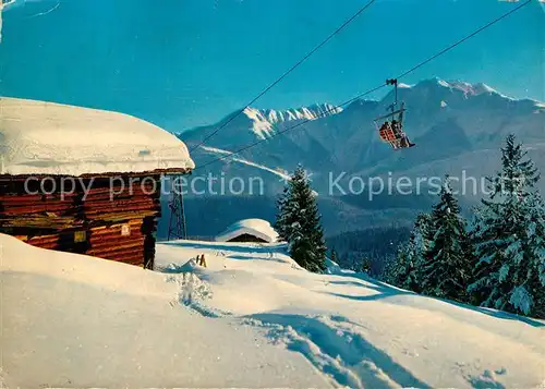 AK / Ansichtskarte Flims_GR Sesselbahn Winter Flims_GR