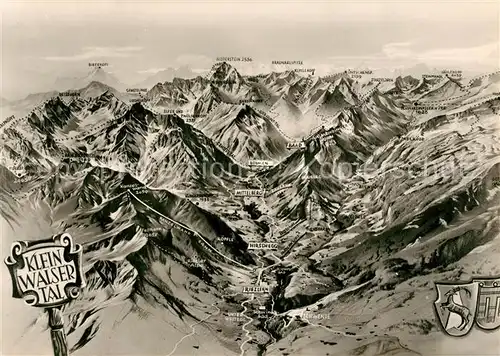 AK / Ansichtskarte Kleinwalsertal Riezlern Hirschegg Mittelberg  Kleinwalsertal