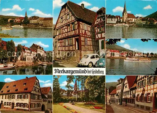 AK / Ansichtskarte Neckargemuend Fachwerkhaeusr Kirche Neckargemuend