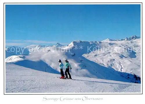 AK / Ansichtskarte Obersaxen_GR Winterlandschaft Obersaxen GR