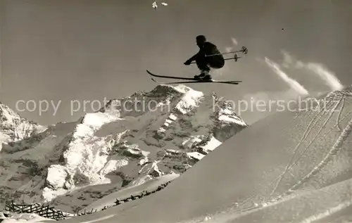 AK / Ansichtskarte Skispringen Gelaendesprung Jungfrau Skispringen