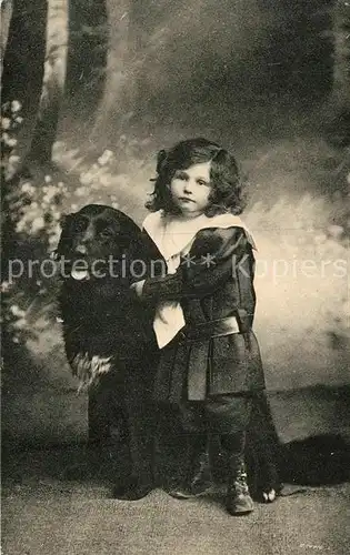 AK / Ansichtskarte Hunde Kind  Hunde