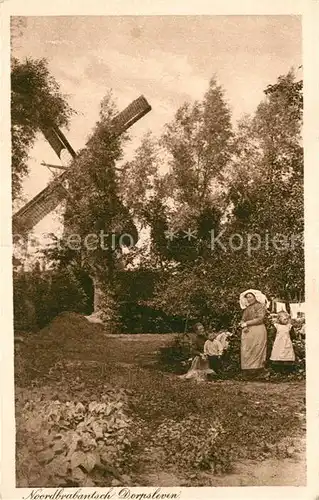 AK / Ansichtskarte Windmuehle Noordbrabant Dorfleben Windmuehle